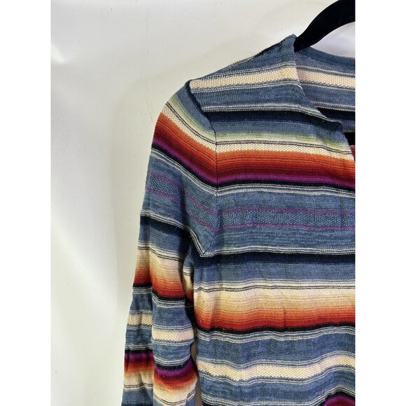 Lauren Ralph Lauren Rainbow Stripe Lightweight Western Sweater - Picture 4 of 7